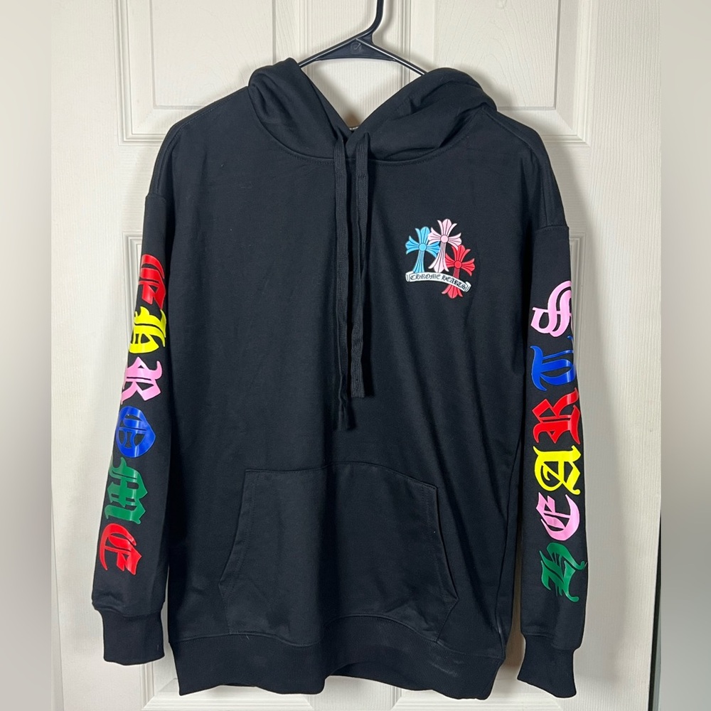 NWOT Graphic Hoodie - All Over Full Graphics, front back sleeves, black